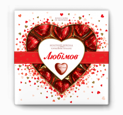 Конфеты Любимов Сердечки в молочном шоколаде 125 г - Фото 1