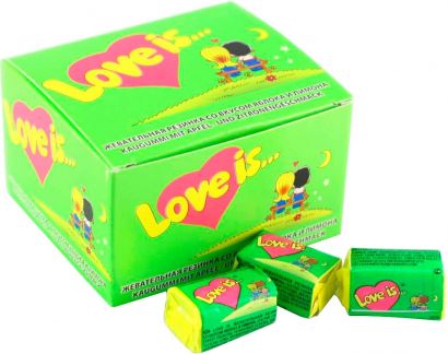 Упаковка жевательной резинки Love is Яблоко-Лимон 100 шт