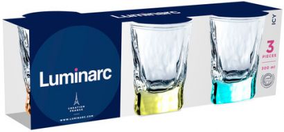 Набор стаканов Luminarc Айси с цветным дном 3 шт x 300 мл - Фото 5