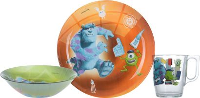 Набор детский Luminarc Disney Monsters 3 предмета - Фото 1