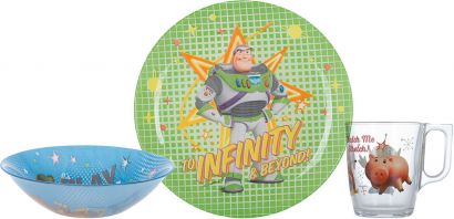 Набор детский Luminarc Disney Toy Story 3 предмета - Фото 1