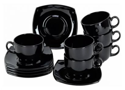Сервиз чайный Luminarc Quadrato Black 12 предметов - Фото 1