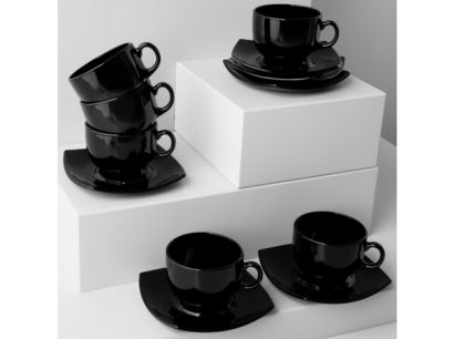 Сервиз чайный Luminarc Quadrato Black 12 предметов - Фото 4