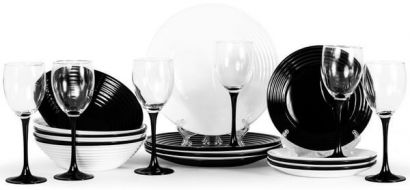 Сервиз Luminarc Harena Black&White из 24 предметов - Фото 1
