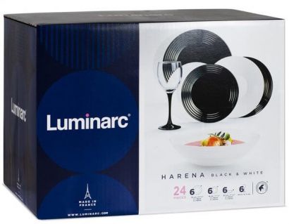 Сервиз Luminarc Harena Black&White из 24 предметов - Фото 3