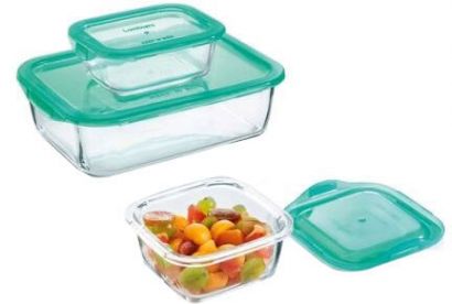 Набор квадратних пищевых контейнеров Luminarc Keep n Box Lagoon из 3 предметов - Фото 2