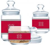 Набор банок для хранения продуктов Luminarc Rubis 3 шт Набор банок для хранения продуктов Luminarc Rubis 3 шт