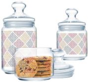 Набор банок для хранения продуктов Luminarc Alto Rubis 3 шт Набор банок для хранения продуктов Luminarc Alto Rubis 3 шт