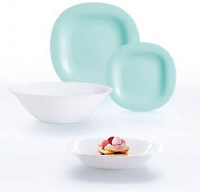 Сервиз Luminarc Carine Light Turquoise & White из 19 предметов - Фото 5