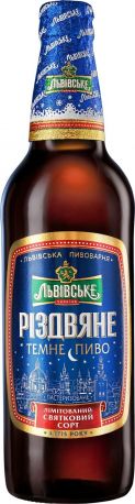 Упаковка пива Львівське Рождественское темное фильтрованное 4.4% 0.5 л х 20 шт