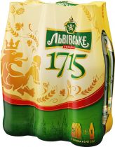 Упаковка пива Львівське 1715 светлое фильтрованное 4.7% 0.45 л Мультипак 6 шт Упаковка пива Львівське 1715 светлое фильтрованное 4.7% 0.45 л Мультипак 6 шт