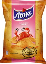 Упаковка чипсов Люкс со вкусом краба 133 г x 23 шт Упаковка чипсов Люкс со вкусом краба 133 г x 23 шт