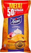 Упаковка чипсов Люкс со вкусом сметаны и лука 183 г x 18 шт Упаковка чипсов Люкс со вкусом сметаны и лука 183 г x 18 шт