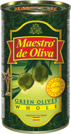 Оливки зеленые с косточкой Maestro de Oliva 350 г