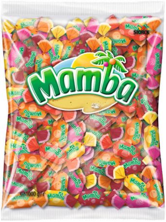 Упаковка жевательных конфет Mamba Ассорти весовые 1 кг