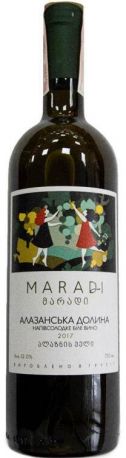 Вино Maradi Алазанская Долина белое полусладкое 0.75 л 12%
