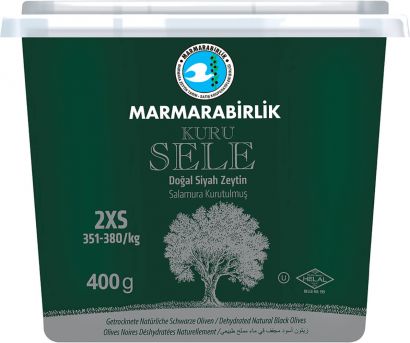 Маслины вяленые Marmarabirlik черные 2XS 400 г
