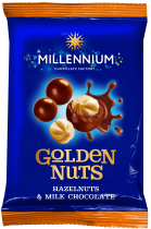 Упаковка драже Millennium Golden Nuts фундук в молочном шоколаде 100 г х 23 шт Упаковка драже Millennium Golden Nuts фундук в молочном шоколаде 100 г х 23 шт