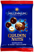 Упаковка драже Millennium Golden Nuts фундук в черном шоколаде 50 г х 40 шт Упаковка драже Millennium Golden Nuts фундук в черном шоколаде 50 г х 40 шт