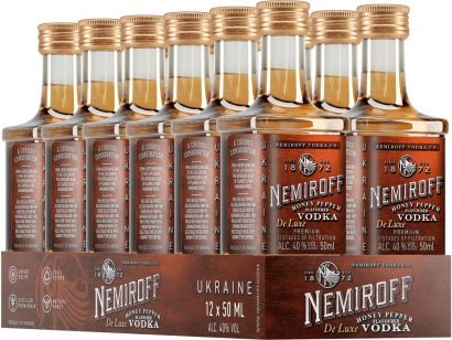 Упаковка водки Nemiroff Honey Pepper De Luxe 0.05 л х 12 шт 40%