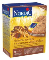 Упаковка галета из овса Nordic с черным шоколадом 300 г х 6 шт Упаковка галета из овса Nordic с черным шоколадом 300 г х 6 шт