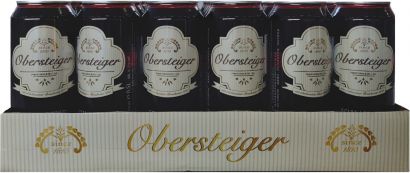 Упаковка пива Obersteiger Schwarzbier темное фильтрованное 4.5% 0.5 х 24 шт
