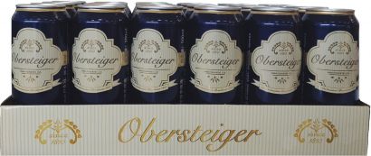 Упаковка пива Obersteiger Landbier светлое фильтрованое 4.1% 0.5 х 24 шт