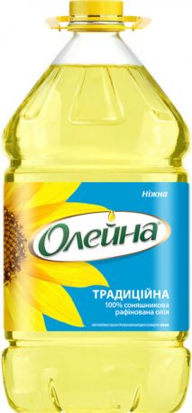 Масло подсолнечное Олейна Традиционная рафинированное 5 л