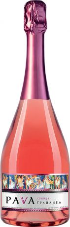 Вино игристое PAVA розовое полусладкое Грайлива земляника 0.75 л 9-13%