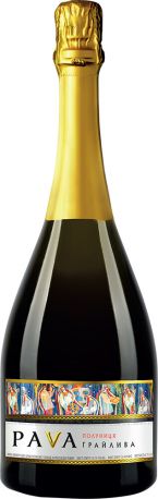 Вино игристое PAVA красное полусладкое Грайлива клубника 0.75 л 9-13%