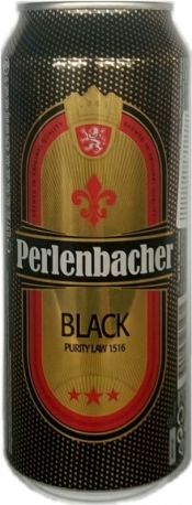 Пиво Perlenbacher Schwarzbier темное фильтрованное 4.9% 0.5 л
