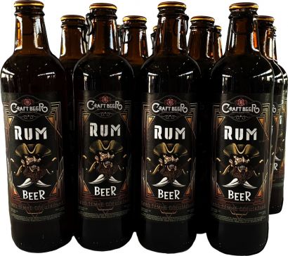 Упаковка пива Полтавпиво RUM BEER специальное темное 5.5% 0.42 л х 12 шт