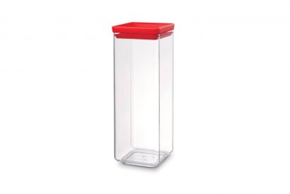 Банка для сыпучих продуктов Brabantia квадратная 2.5 л Красная - Фото 1