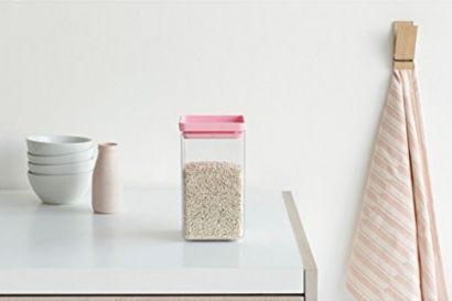 Банка для сыпучих продуктов Brabantia квадратная 2.5 л Розовая - Фото 3
