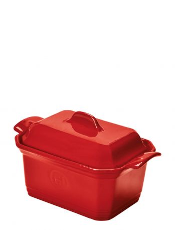 Форма для фуа-гра с крышкой и прессом Emile Henry HR Oven Ceramic Ovenware 19 x 12 x 10 см Красная - Фото 1