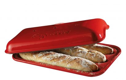 Форма для выпечки багета Emile Henry HR Oven Ceramic Specialized Cooking 39 x 24 см Красная - Фото 1