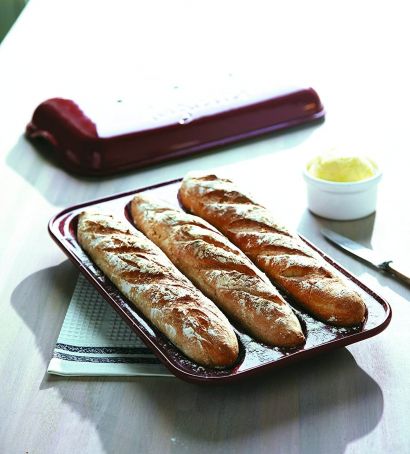 Форма для выпечки багета Emile Henry HR Oven Ceramic Specialized Cooking 39 x 24 см Красная - Фото 7