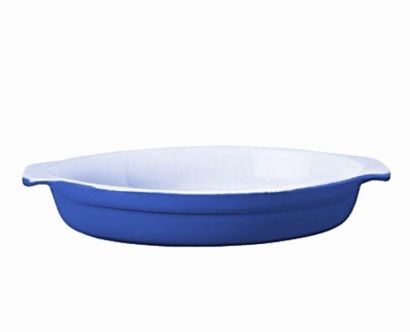 Форма Emile Henry HR Oven Ceramic Ovenware 33.5 x 23 x 5.5 см Сине-белая - Фото 2