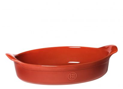Форма Emile Henry HR Oven Ceramic Natural Chic 34.5 x 23.5 x 6.5 см Оранжевая - Фото 1