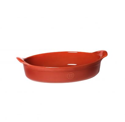 Форма Emile Henry HR Oven Ceramic Natural Chic 34.5 x 23.5 x 6.5 см Оранжевая - Фото 2