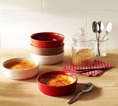 Форма порционная для крем-брюле Emile Henry HR Oven Ceramic Ovenware 13 x 13 x 3.5 см Бежевая - Фото 2