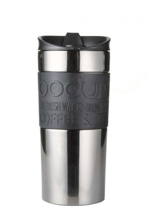 Термокружка Bodum Travel Mug 350 мл Silver-Black - Фото 1