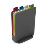 Набор Joseph Joseph Index Mini 4 разделочных доски 20.5x15 см + подставка Графит Набор Joseph Joseph Index Mini 4 разделочных доски 20.5x15 см + подставка Графит