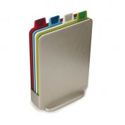 Набор Joseph Joseph Index Mini 4 разделочных доски 20.5x15 см + подставка Серебряная Набор Joseph Joseph Index Mini 4 разделочных доски 20.5x15 см + подставка Серебряная