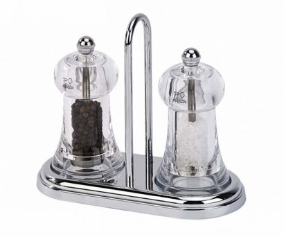 Набор мельниц для соли и перца Peugeot Brasserie Set с подставкой 11 см - Фото 1