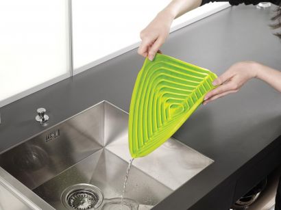 Коврик для сушки посуды JOSEPH JOSEPH Flume Folding Draining Mat Зеленый - Фото 3
