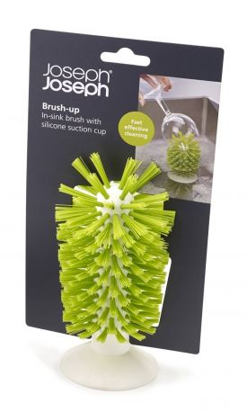 Щетка для мытья посуды Joseph Joseph Brush-up с силиконовой присоской Зеленая - Фото 5