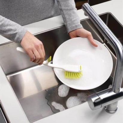 Щетка для мытья посуды JOSEPH JOSEPH Edge Бело-зеленая - Фото 3