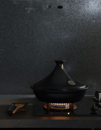 Таджин Emile Henry Flame ceramic 32 см Черный - Фото 2