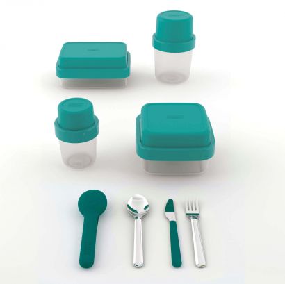Пищевой контейнер для снэков круглый Joseph Joseph GoEat Compact 2 в 1 340 мл - Фото 4